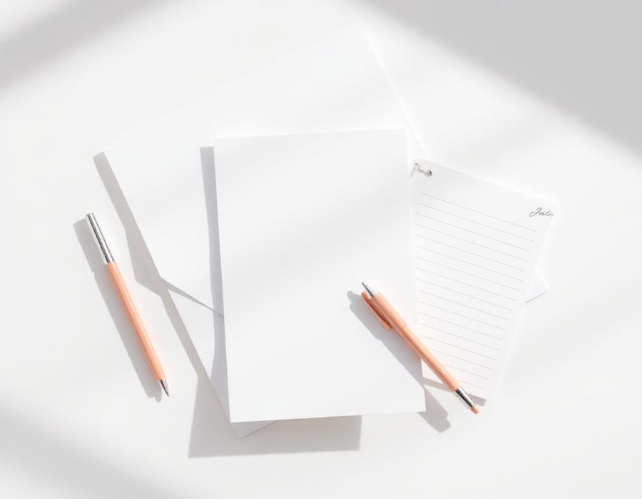 Stationery starter bundle with paper, envelopes and pens